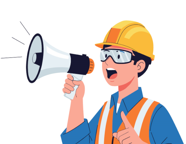 Arbeiter beim Anweisen