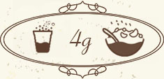 4 g Spirulina in Pulverform mit Wasser, Saft, Milchmixgetränken oder Milch vermengen
