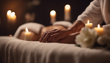 Atmosph&auml;re einer sinnlichen Massage