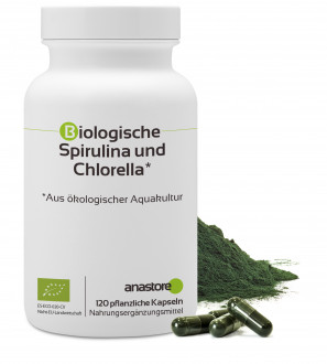 Biologische Spirulina und Chlorella