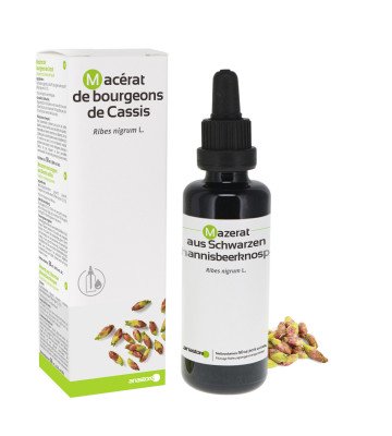 Hergestellt aus frischen Schwarzen Bio-Johannisbeersprossen, pflanzlichem Glycerin und Bio-Alkohol
